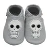 Leder-Krabbelschuhe "Totenkopf" In Hellgrau -Babyartikelgeschäft yalion leder krabbelschuhe totenkopf in hellgrau