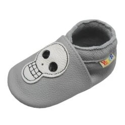 Leder-Krabbelschuhe "Totenkopf" In Hellgrau 10 Leder-Krabbelschuhe "Totenkopf" In Hellgrau -Babyartikelgeschäft yalion leder krabbelschuhe totenkopf in hellgrau 2